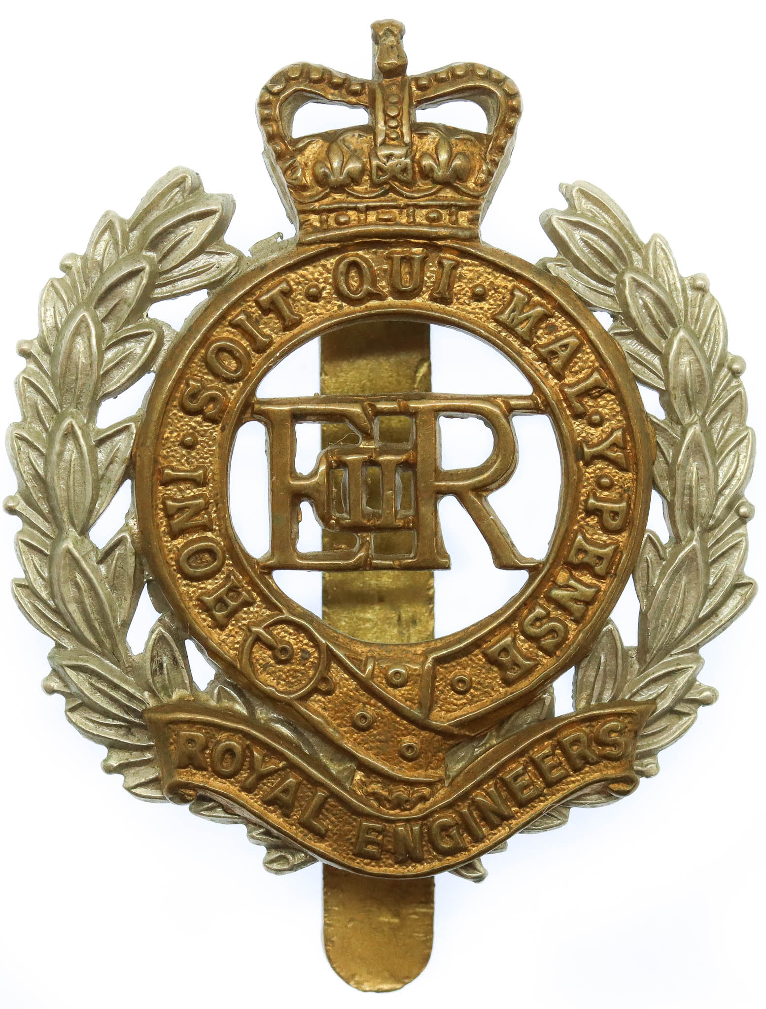 EIIR Royal Engineers Bi-Metal Cap Badge