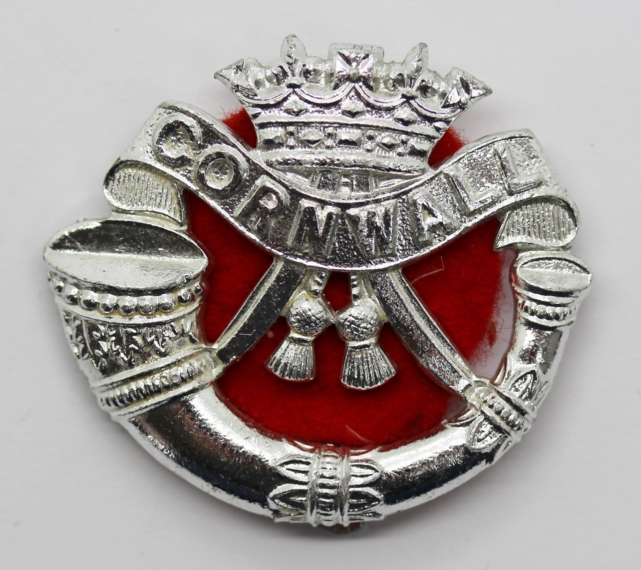 Duke of Cornwall's Light Infantry Anodised (Staybrite) Cap Badge