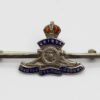 Royal Artillery Silver & Enamel Sweetheart Brooch - King's Crown