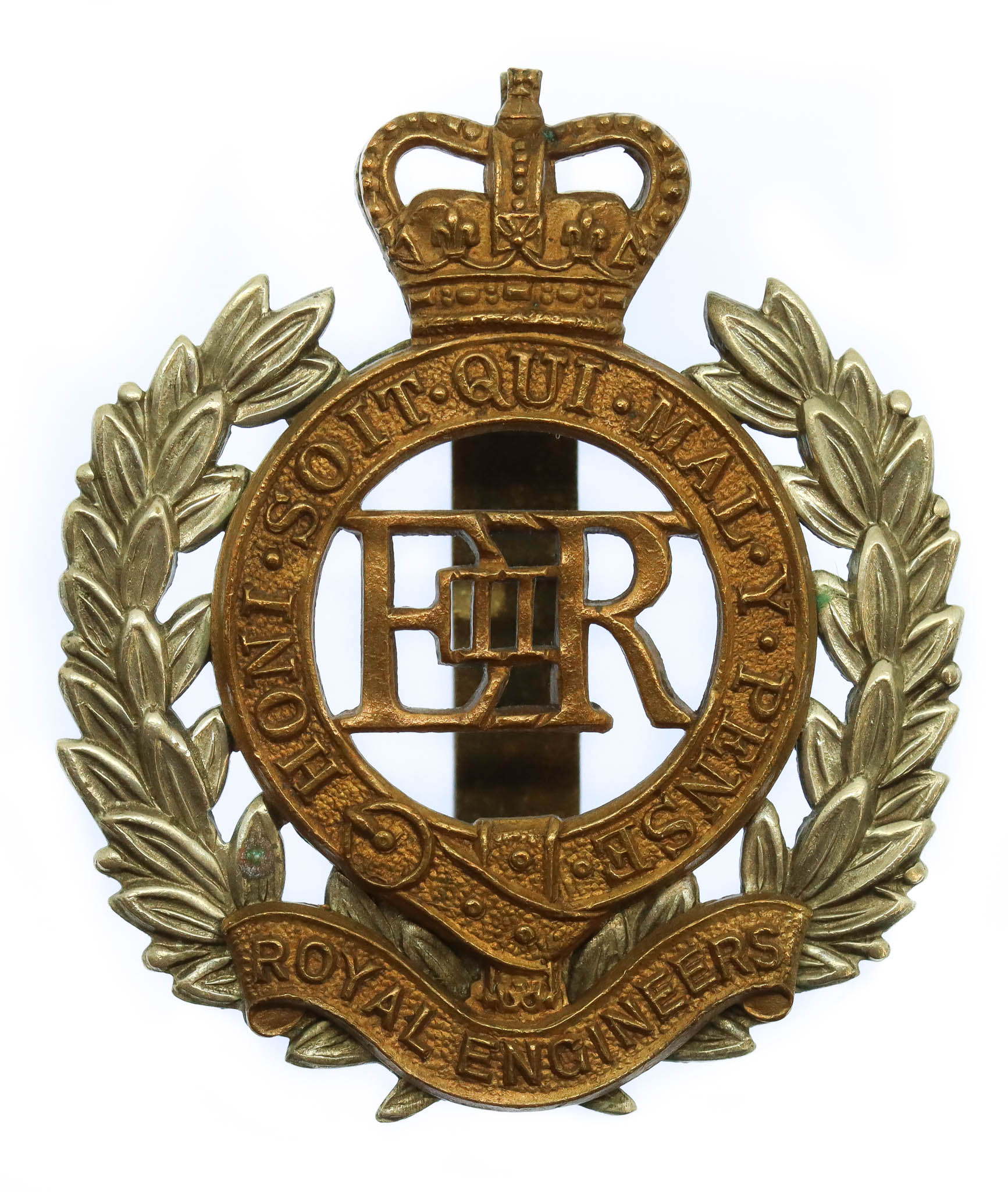 EIIR Royal Engineers Bi-Metal Cap Badge