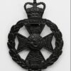 Royal Green Jackets Blackened Cap Badge - Queen's Crown