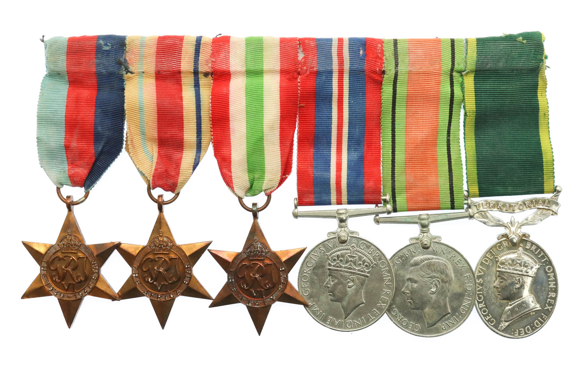 WW2 and Territorial Efficiency Medal Group of Six - Sigmn. J.H. Edwards. Royal Signals