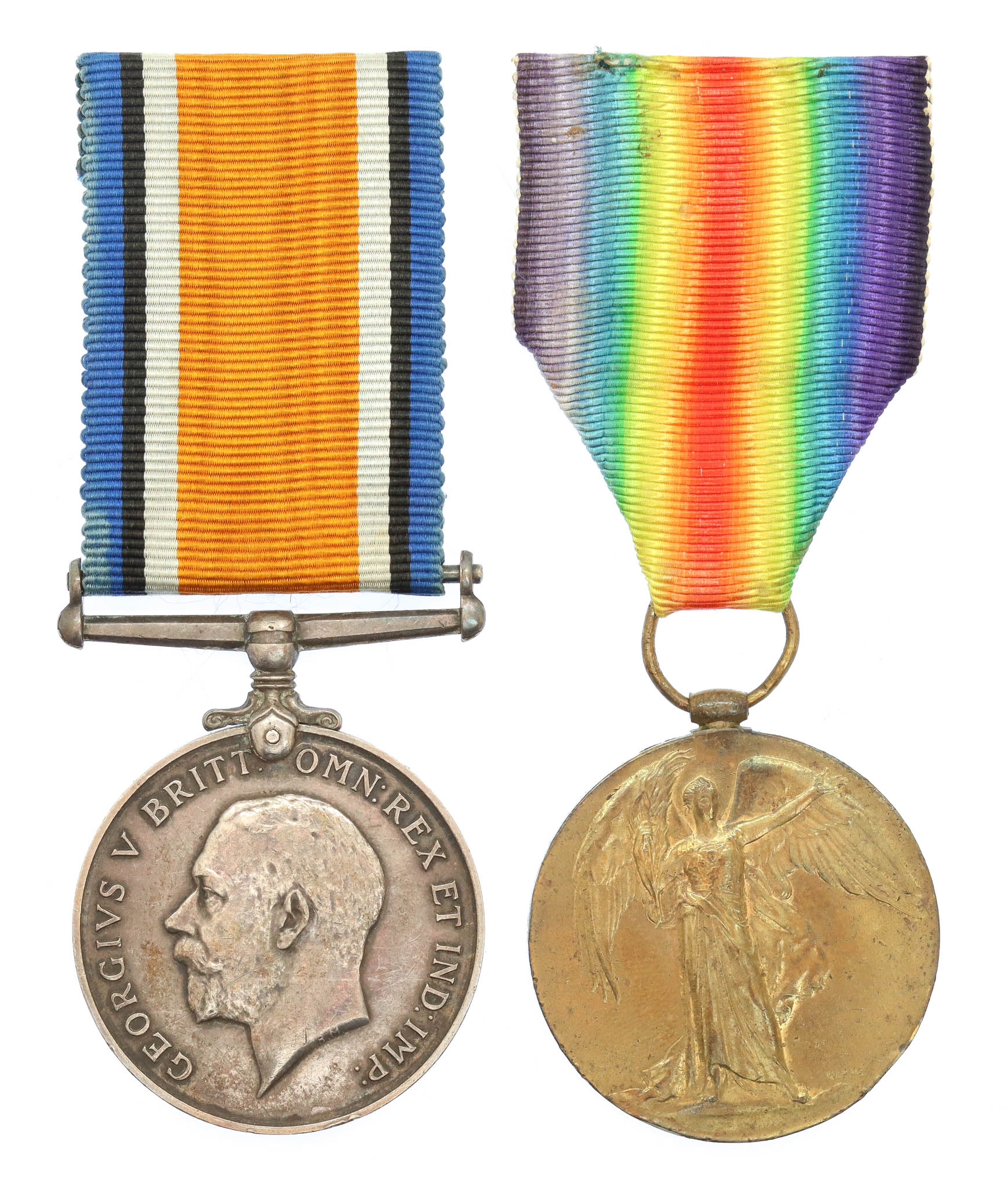 WW1 British War & Victory Medal Pair - Pte. T.G. Mattocks, The Queen's (Royal West Surrey) Regiment