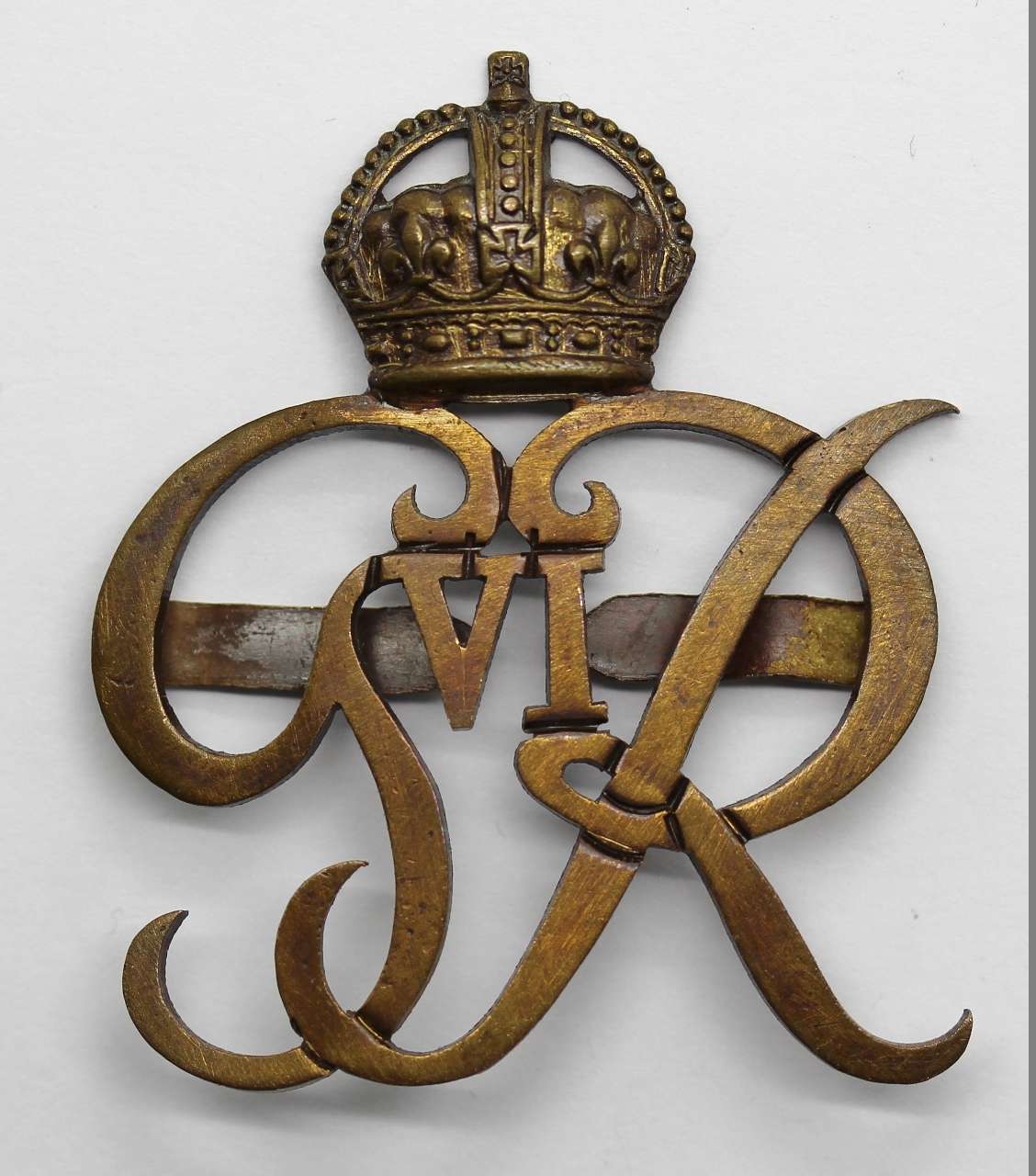 George VI Norfolk Yeomanry Officer's Service Dress Cap Badge