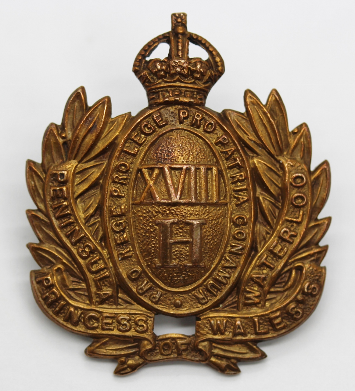 Scarce 18th Hussars (Princess of Wales's) Cap Badge (c.1904-05)
