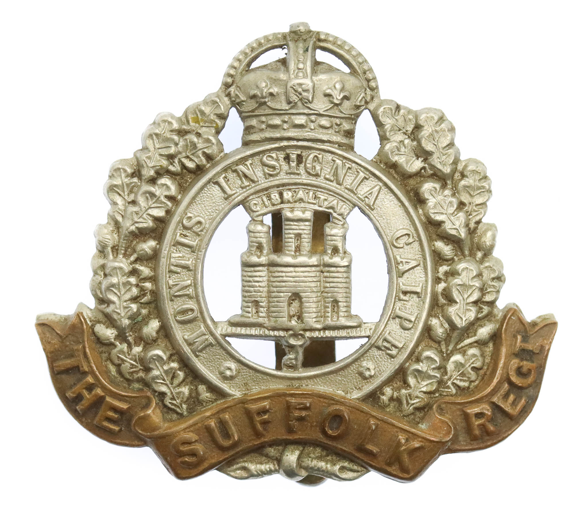 Suffolk Regiment Cap Badge - King's Crown