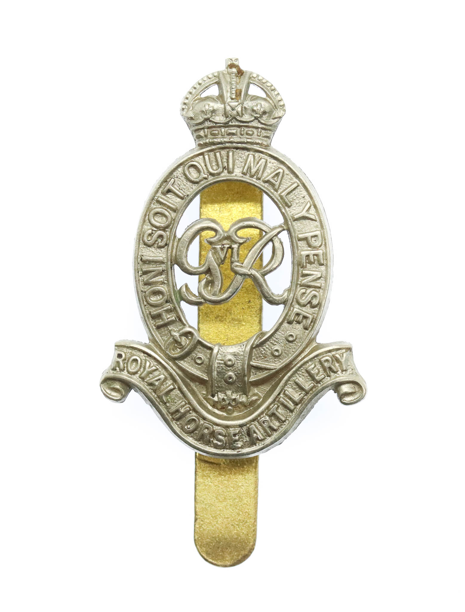 George VI Royal Horse Artillery (R.H.A.) Cap Badge