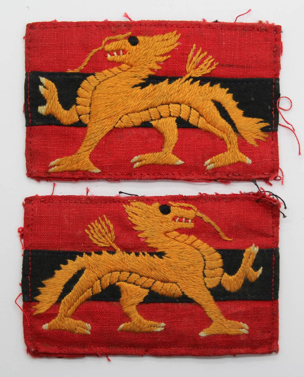 Pair of HQ Land Forces Hong Kong Cloth Formation Signs