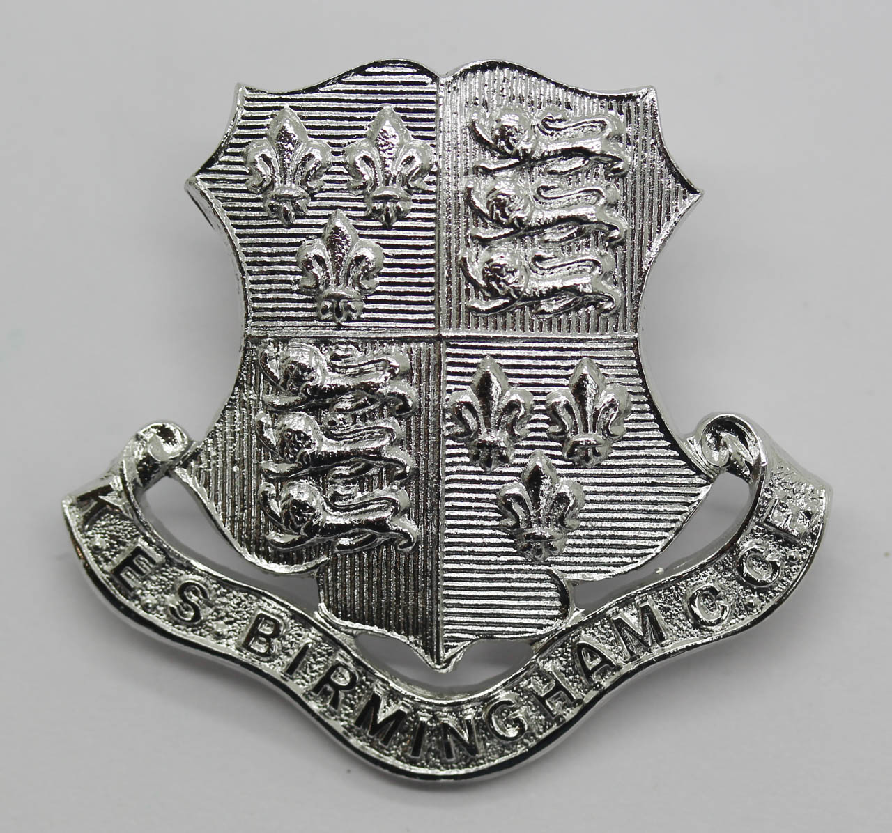 King Edward's School Birmingham C.C.F. Anodised (Staybrite) Cap Badge