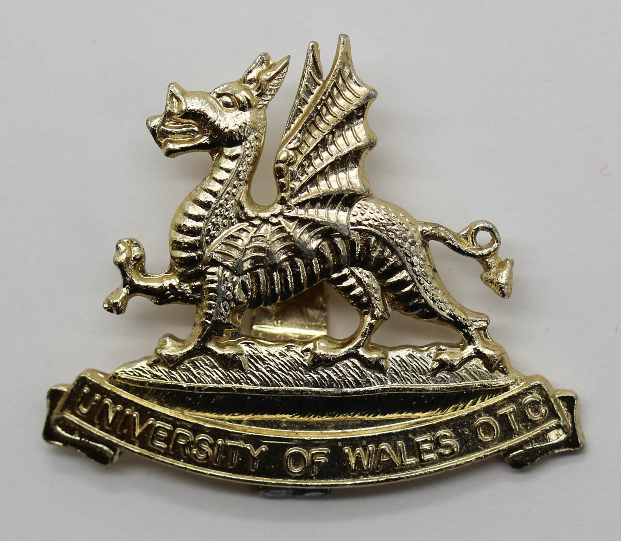 University of Wales O.T.C. Anodised (Staybrite) Cap Badge