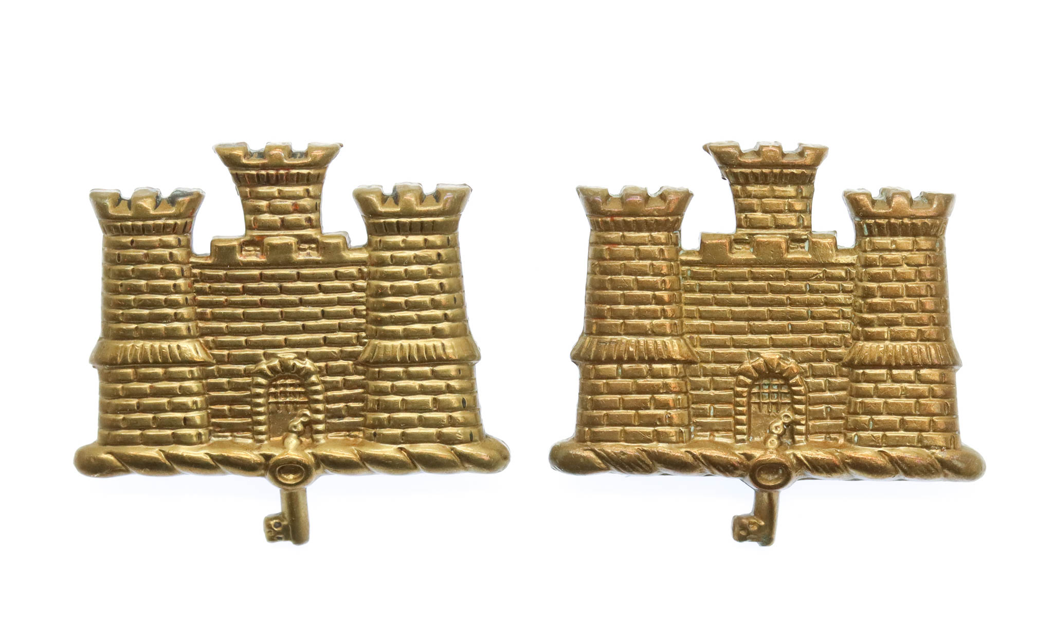 Pair of Suffolk Regiment Collar Badges