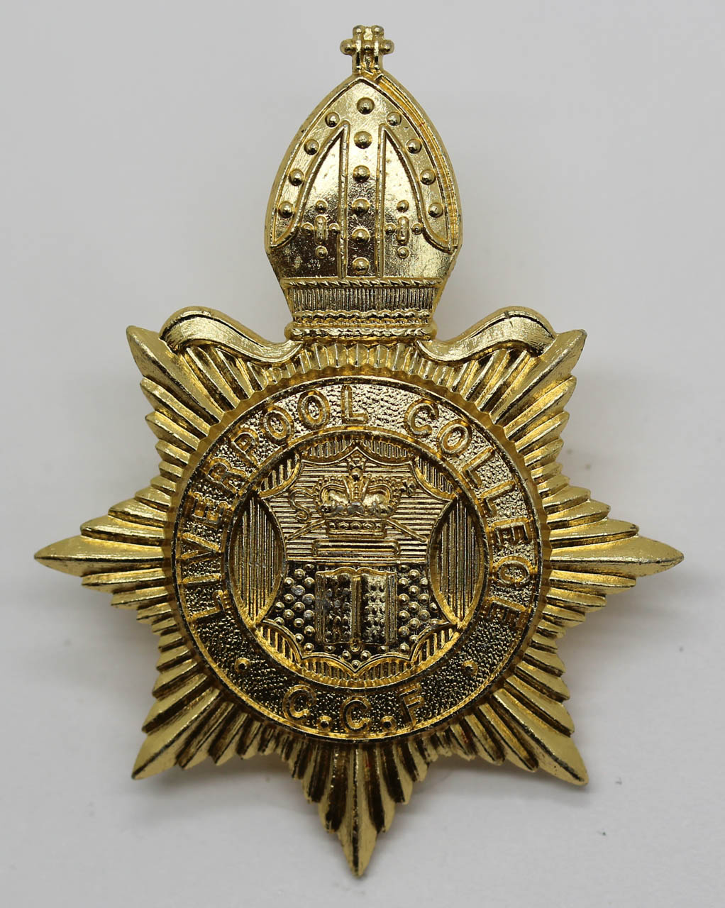 Liverpool College C.C.F. Anodised (Staybrite) Cap Badge