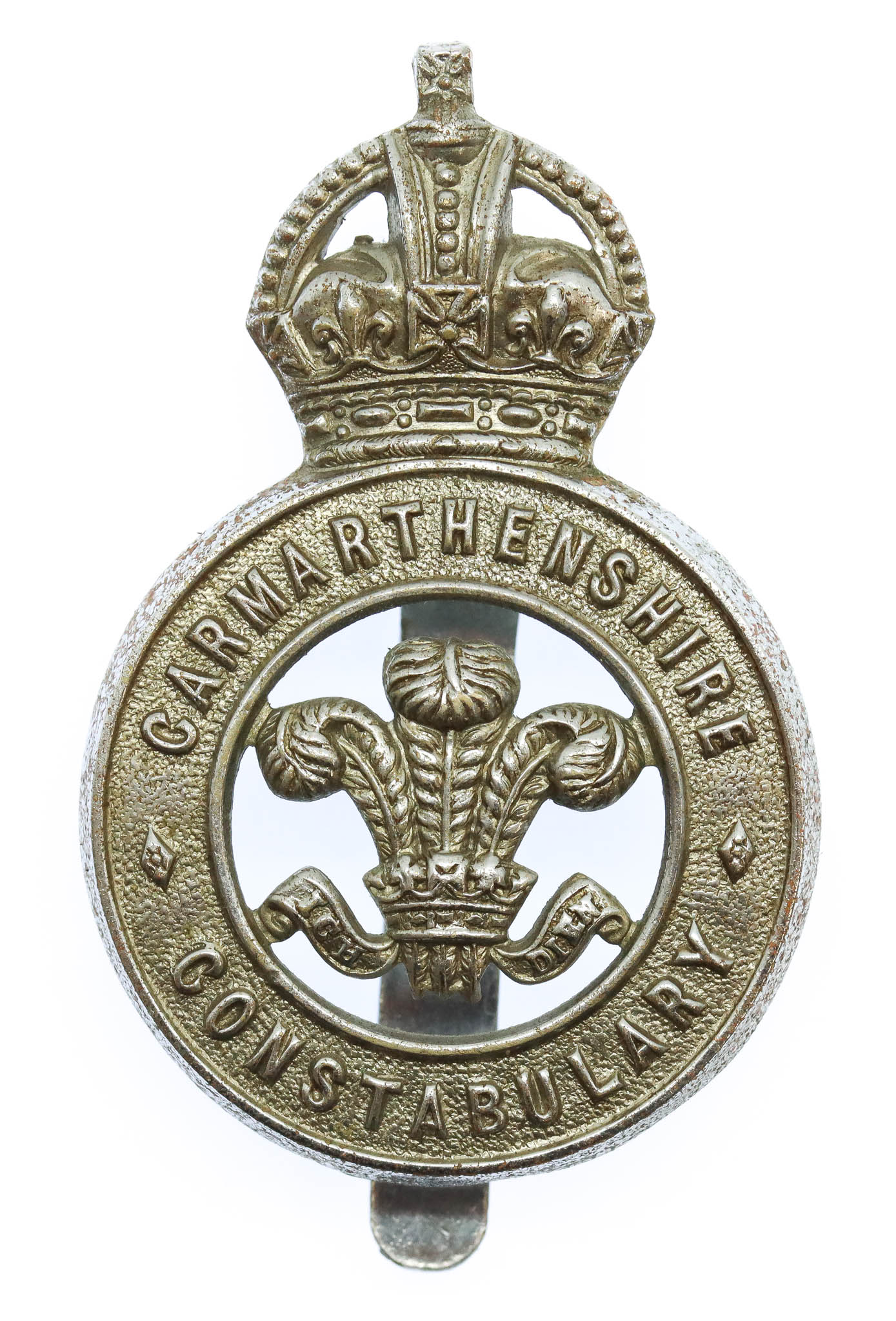 Carmarthenshire Constabulary Cap Badge - King's Crown