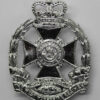7th Bn. P.W.O. West Yorkshire Regiment (Leeds Rifles) Anodised (Staybrite) Cap Badge - With Tank