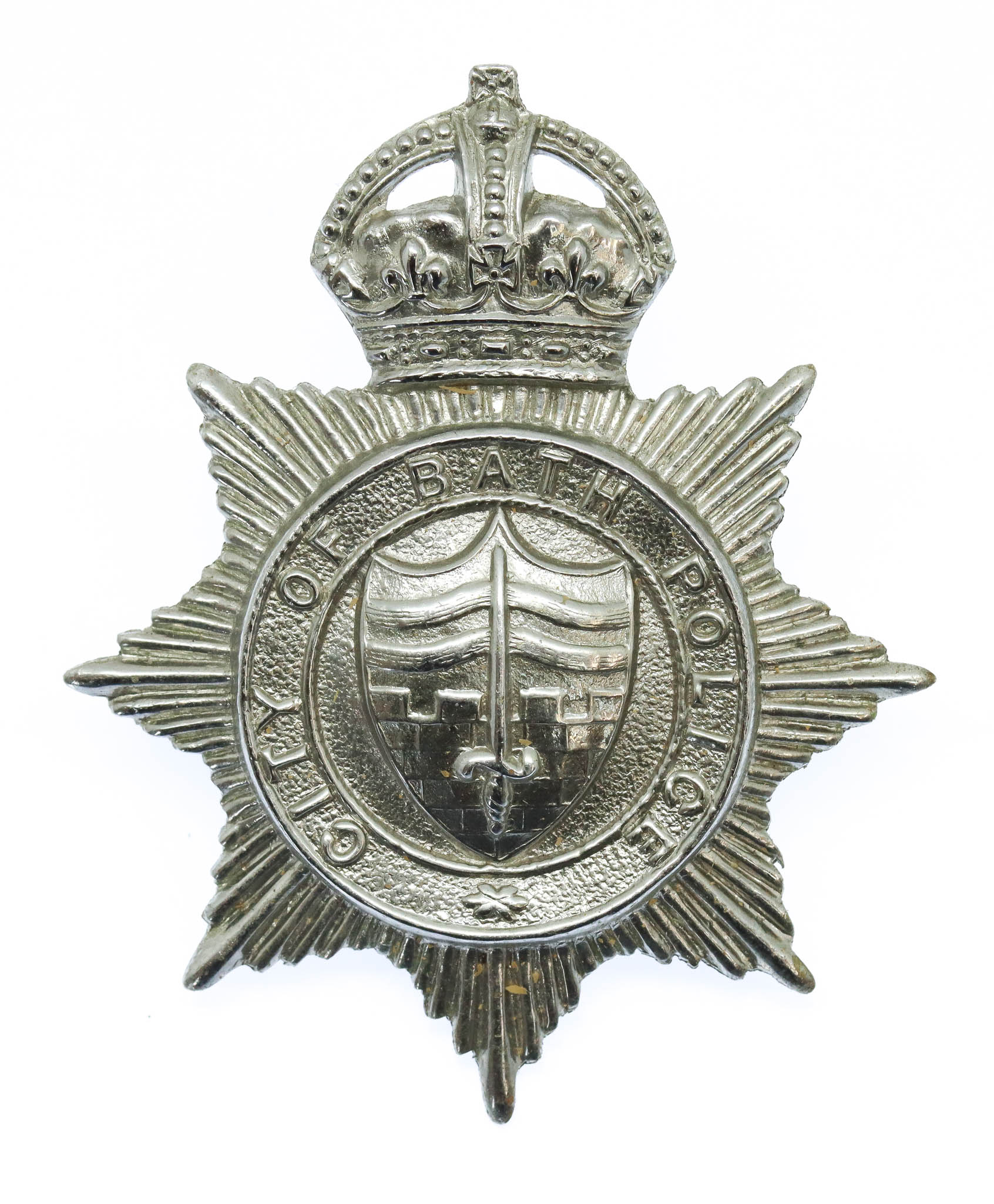 Bath City Police Cap Badge - King's Crown