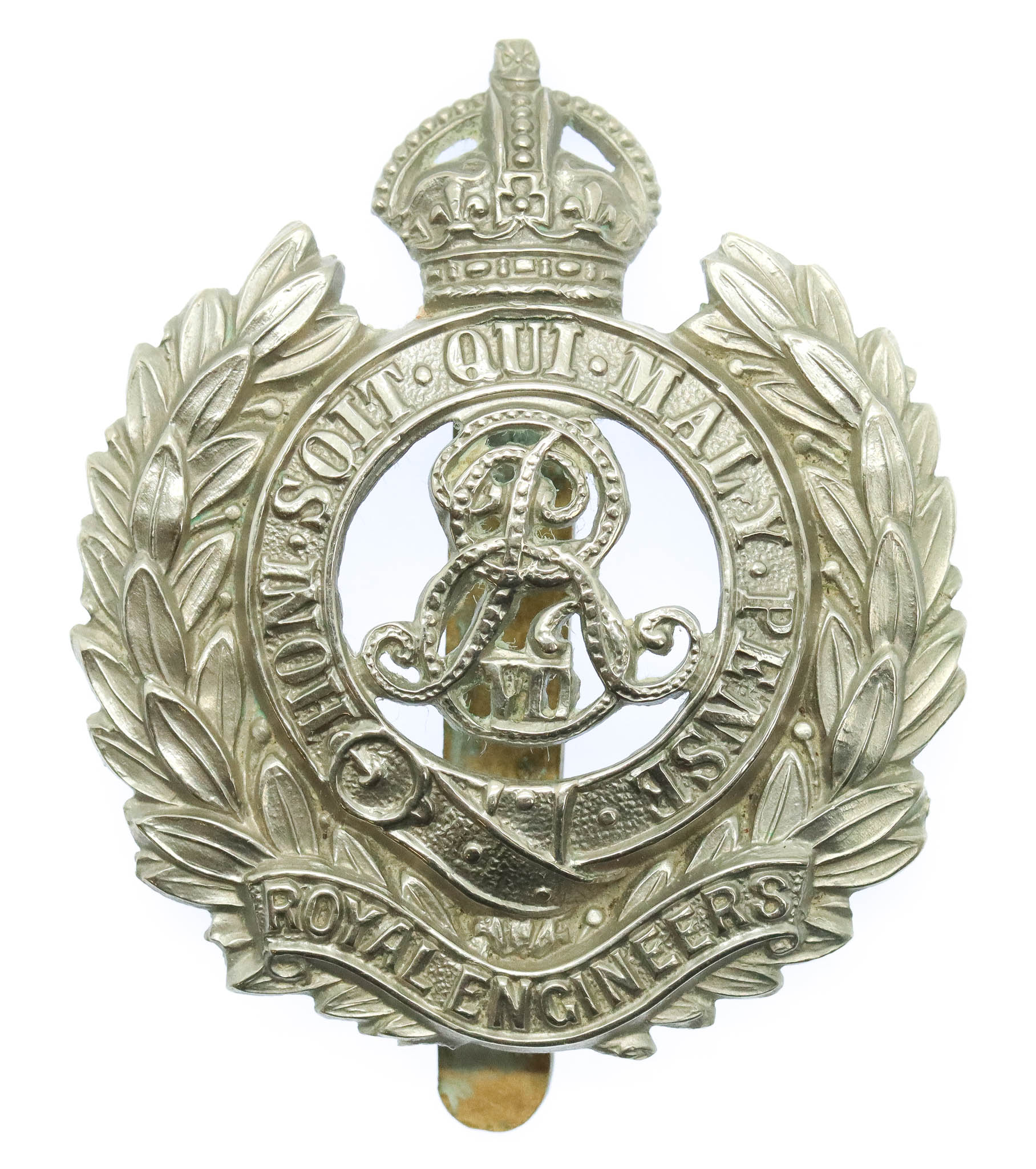 Edward VII Royal Engineers Volunteers Cap Badge