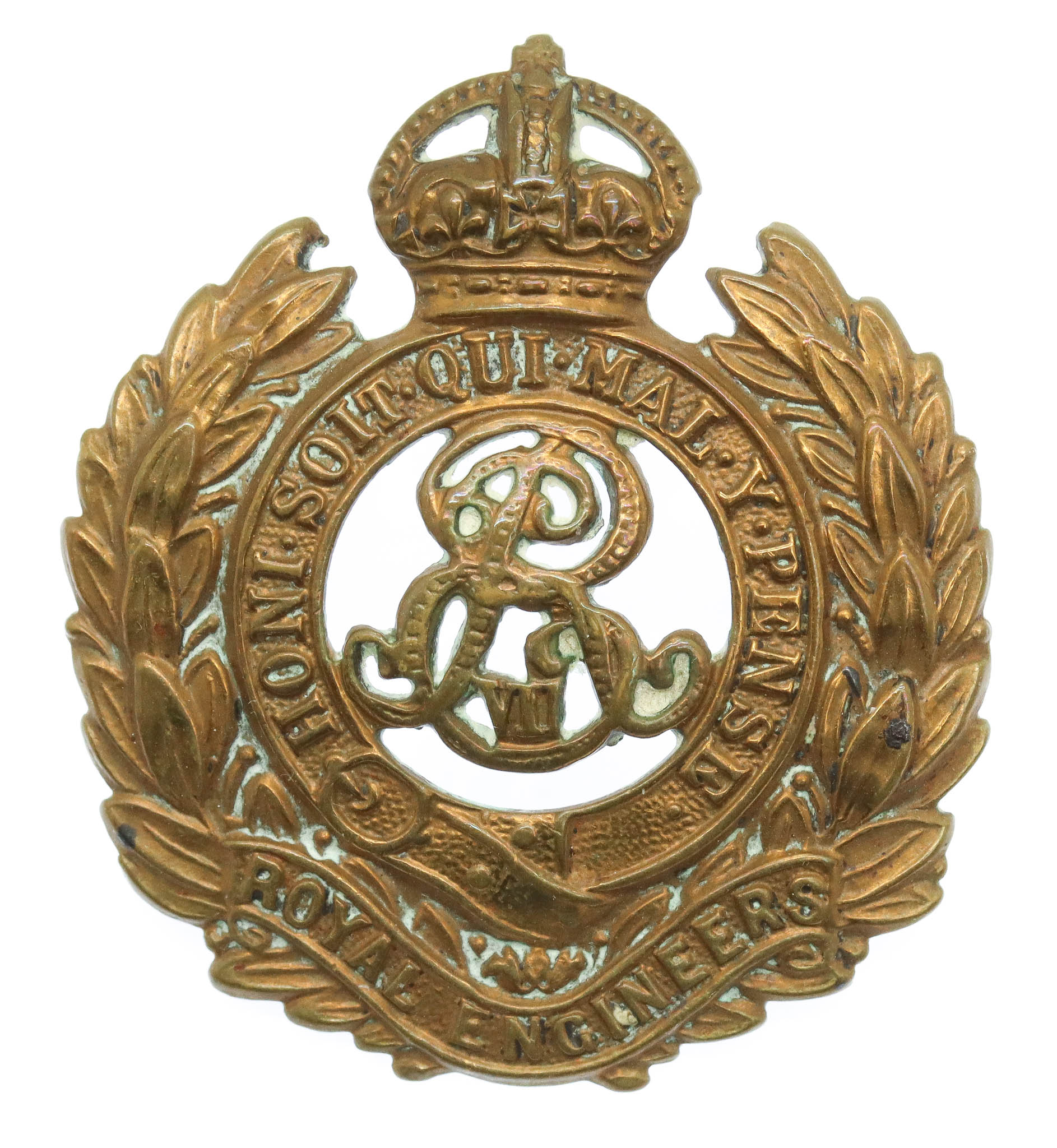 Edward VII Royal Engineers Cap Badge