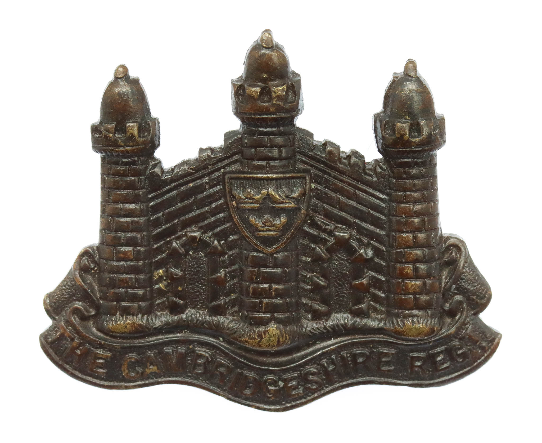 Cambridgeshire Regiment Officer's Service Dress Cap Badge