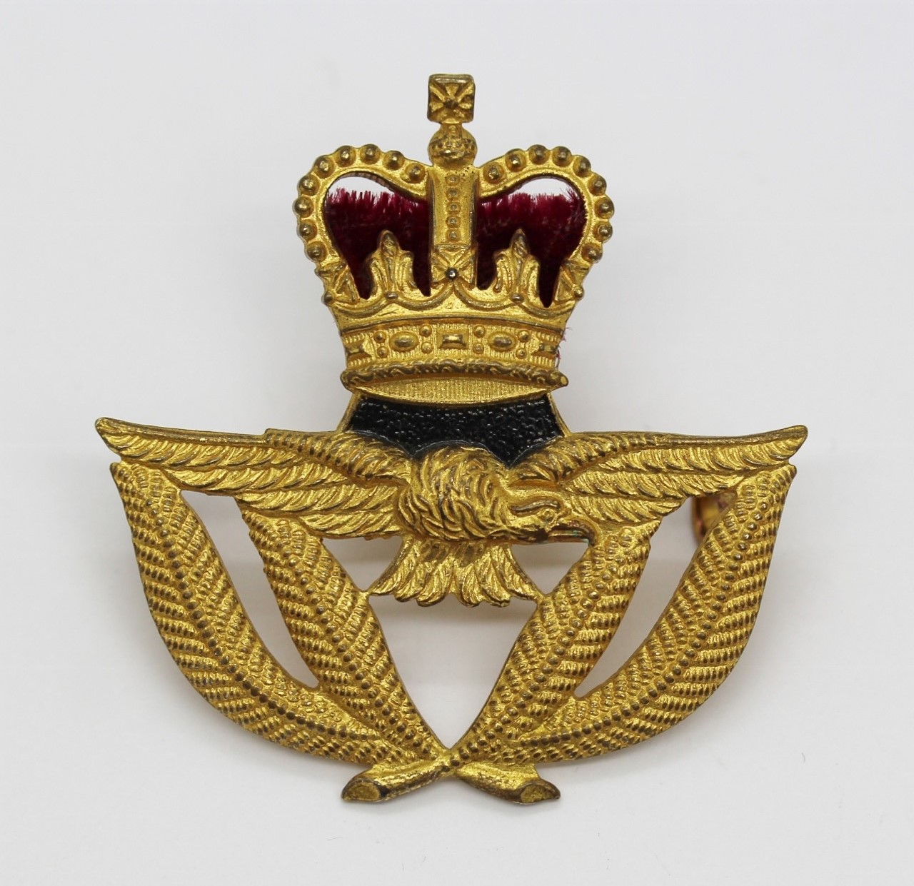 Royal Air Force (R.A.F.) Warrant Officer's Beret Badge - Queen's Crown