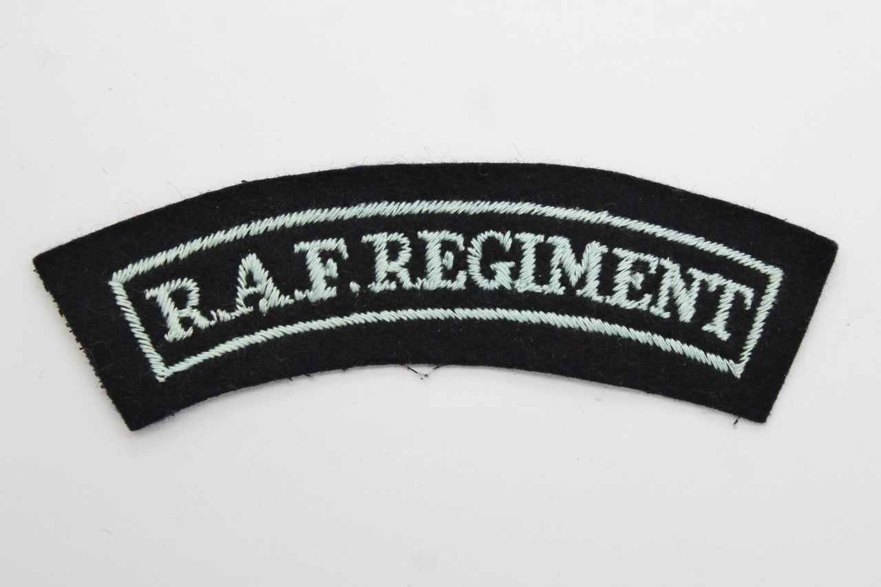 R.A.F. Regiment Cloth Shoulder Title