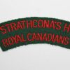 Lord Strathcona's Horse Royal Canadians Cloth Shoulder Title