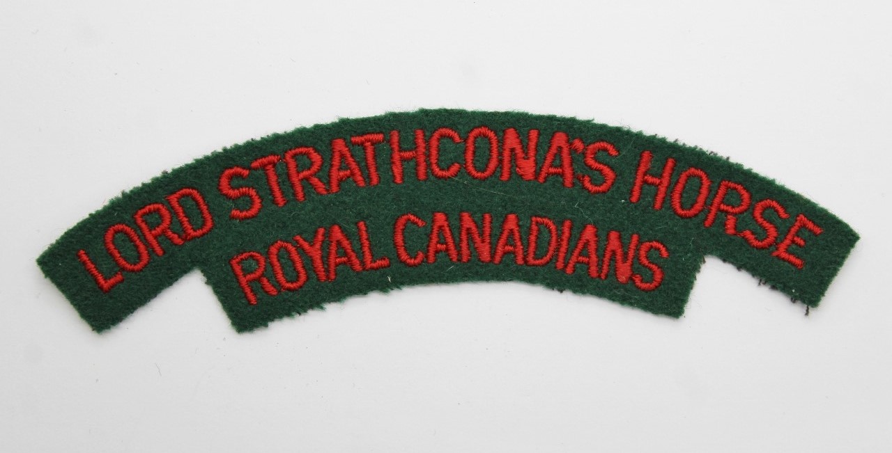 Lord Strathcona's Horse Royal Canadians Cloth Shoulder Title