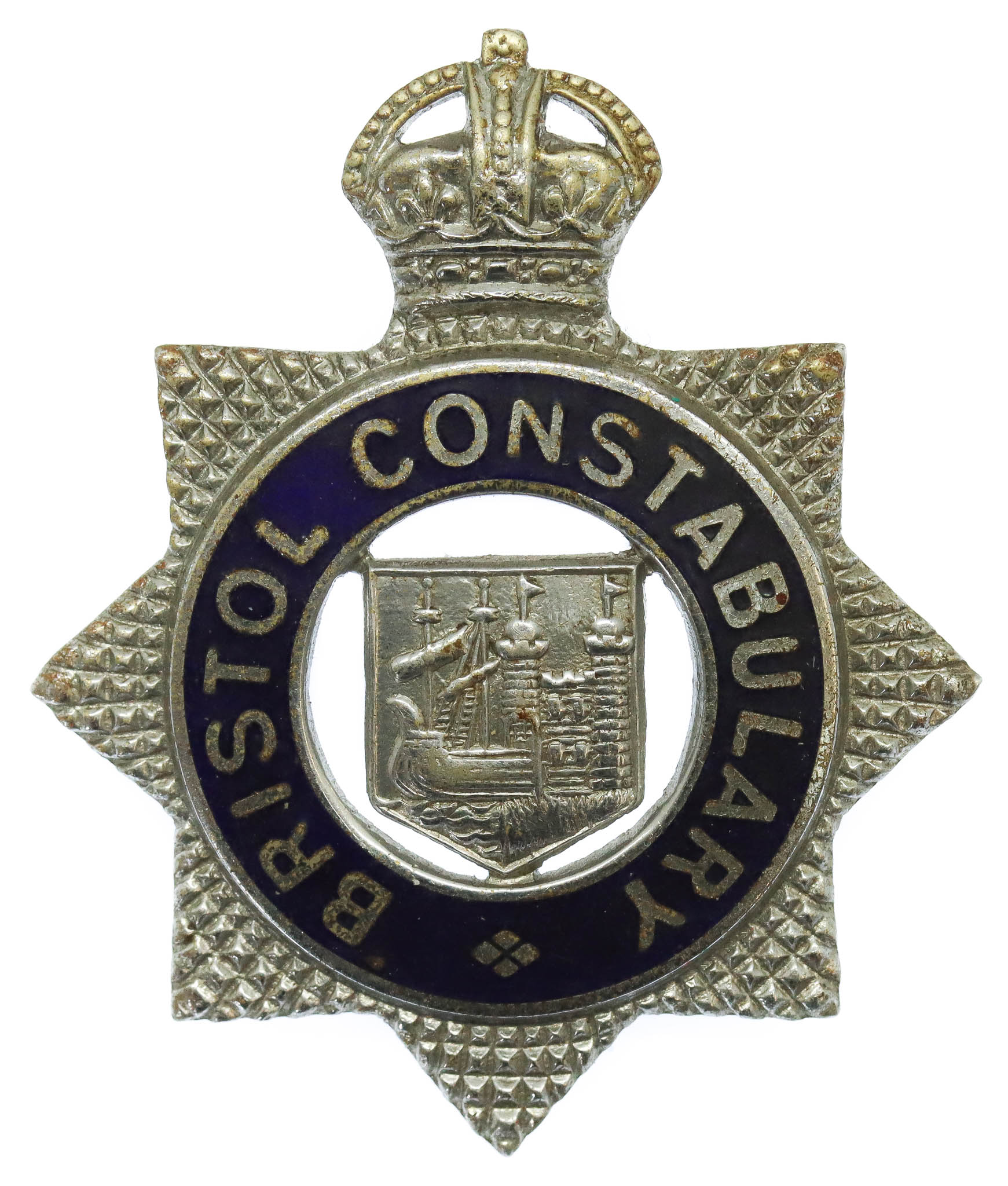 Bristol Constabulary Senior Officer's Enamelled Cap Badge - King's Crown
