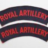 Pair of Royal Artillery Printed Shoulder Titles