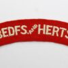 Bedfordshire & Hertfordshire Regiment (BEDFS.AND HERTS.) Cloth Shoulder Title