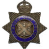 Scarce Plymouth City Police Senior Officer's Sterling Silver & Enamel Cap Badge - King's Crown