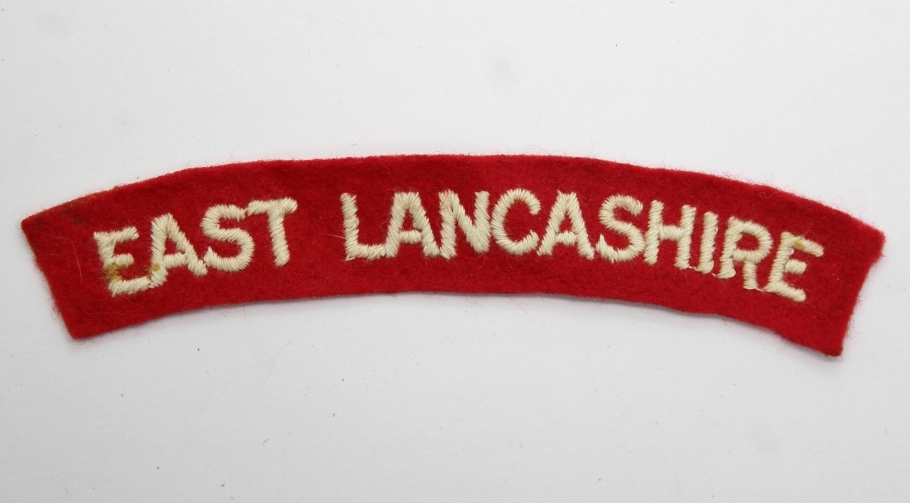East Lancashire Regiment (EAST LANCASHIRE) Cloth Shoulder Title