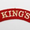 The King's Regiment (KING'S) Cloth Shoulder Title