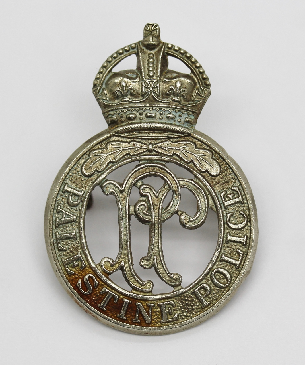 Palestine Police Cap Badge - King's Crown