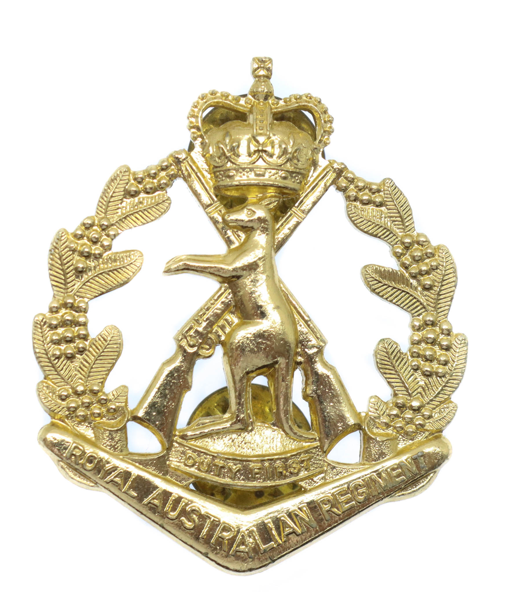 Royal Australian Regiment Anodised (Staybrite) Cap Badge