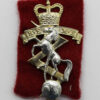Rare Royal Electrical & Mechanical Engineers (R.E.M.E.) One Piece Anodised (Staybrite) Cap Badge 