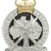  Australian Army Legal Corps Anodised (Staybrite) Cap Badge - Queen's Crown