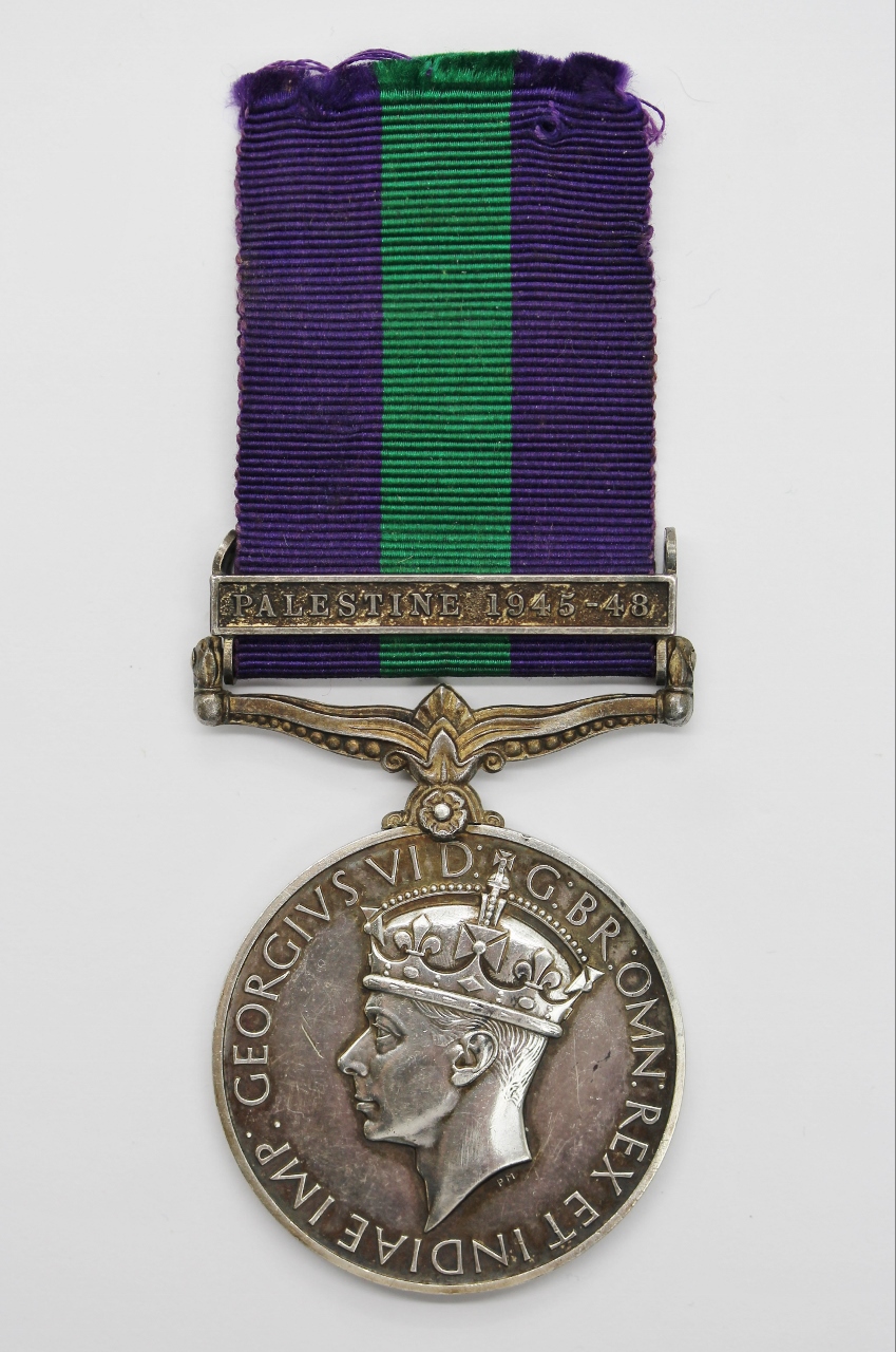 General Service Medal (Clasp - Palestine 1945-48) - Cpl. W. Robinson, Royal Signals