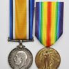 WW1 British War & Victory Medal Pair - Pte. S. Robinson, Cheshire Regiment - Wounded