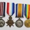 WW1 Military Medal, 1914-15 Star, British War & Victory Medal Group of Four - Sjt. G. Lewis, 18th (1st Public Works Pioneers) Bn. Middlesex Regiment - K.I.A.