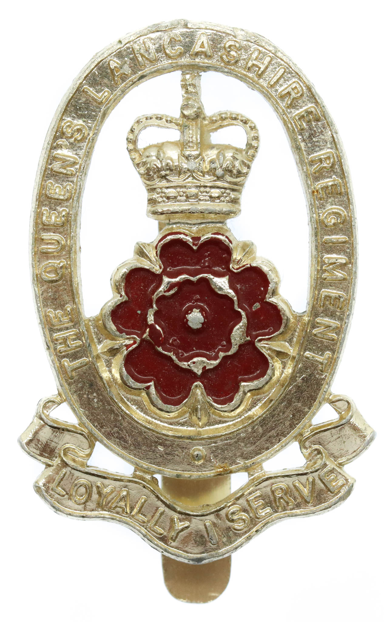 Queen's Lancashire Regiment Anodised (Staybrite) Cap Badge