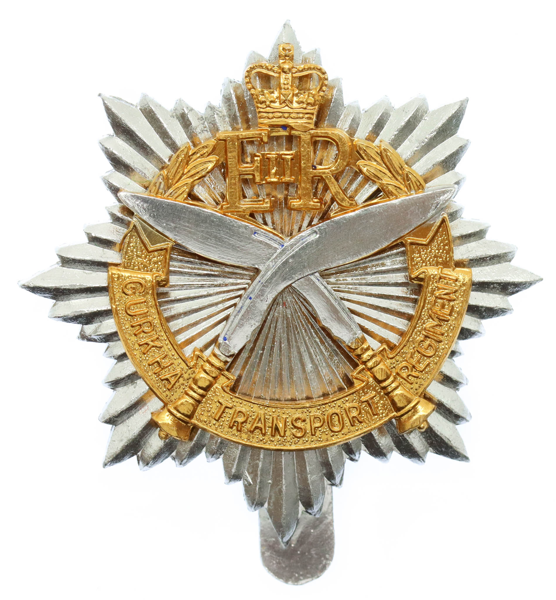 Gurkha Transport Regiment Anodised (Staybrite) Cap Badge