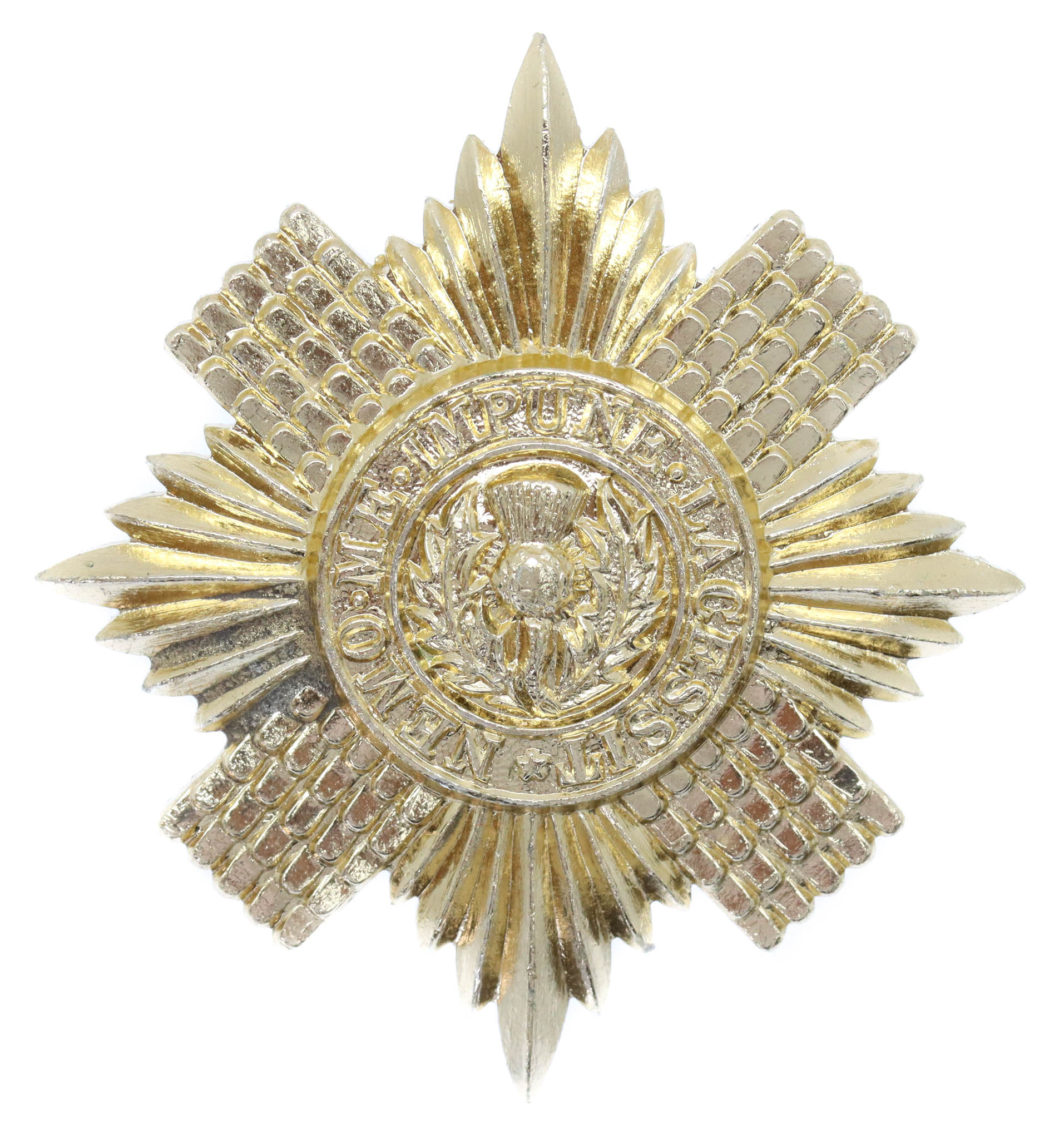 Scots Guards Anodised (Staybrite) Cap Badge
