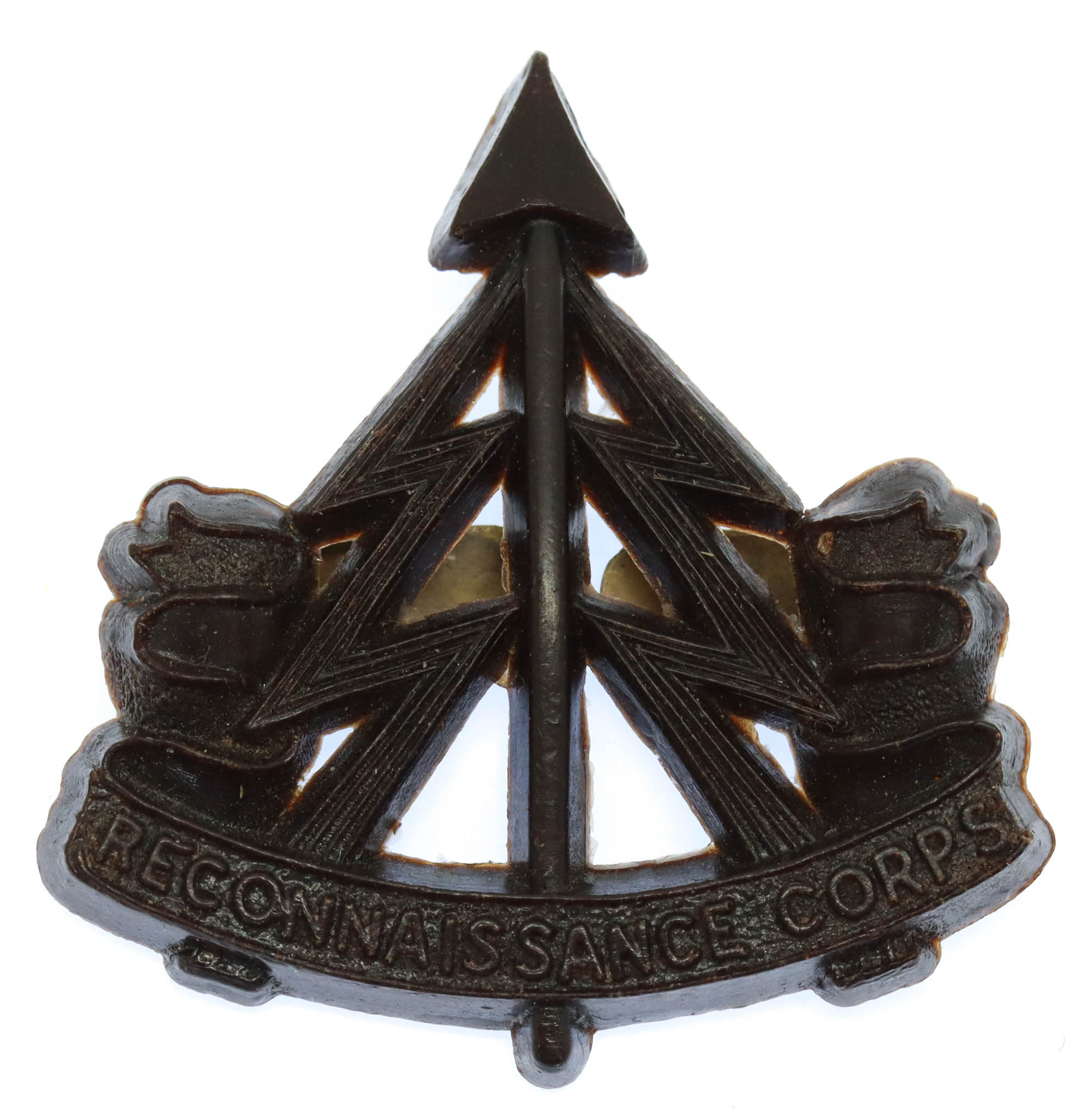 Reconnaissance Corps WW2 Plastic Economy Cap Badge