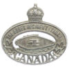 Canadian The Essex Regiment (Tank) Cap Badge - King's Crown