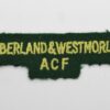 Cumberland & Westmorland Army Cadet Force (CUMBERLAND & WESTMORLAND ACF) Cloth Shoulder Title