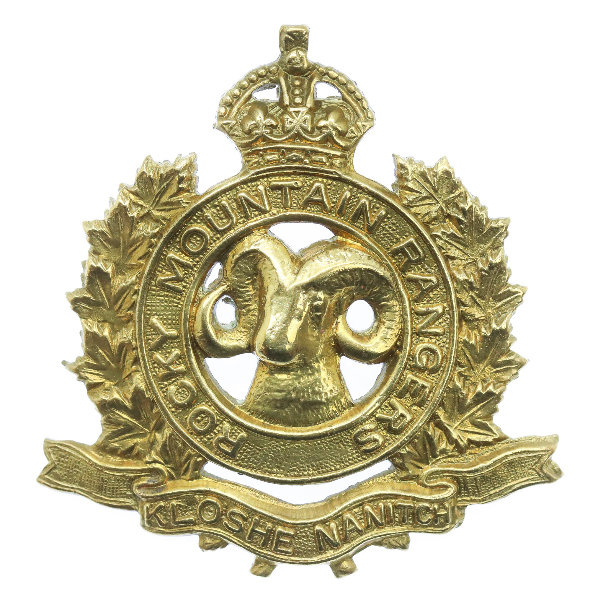 Canadian Rocky Mountain Rangers Cap Badge - King's Crown