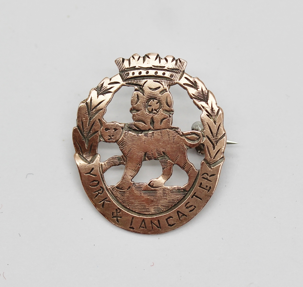 York & Lancaster Regiment Silver Sweetheart Brooch