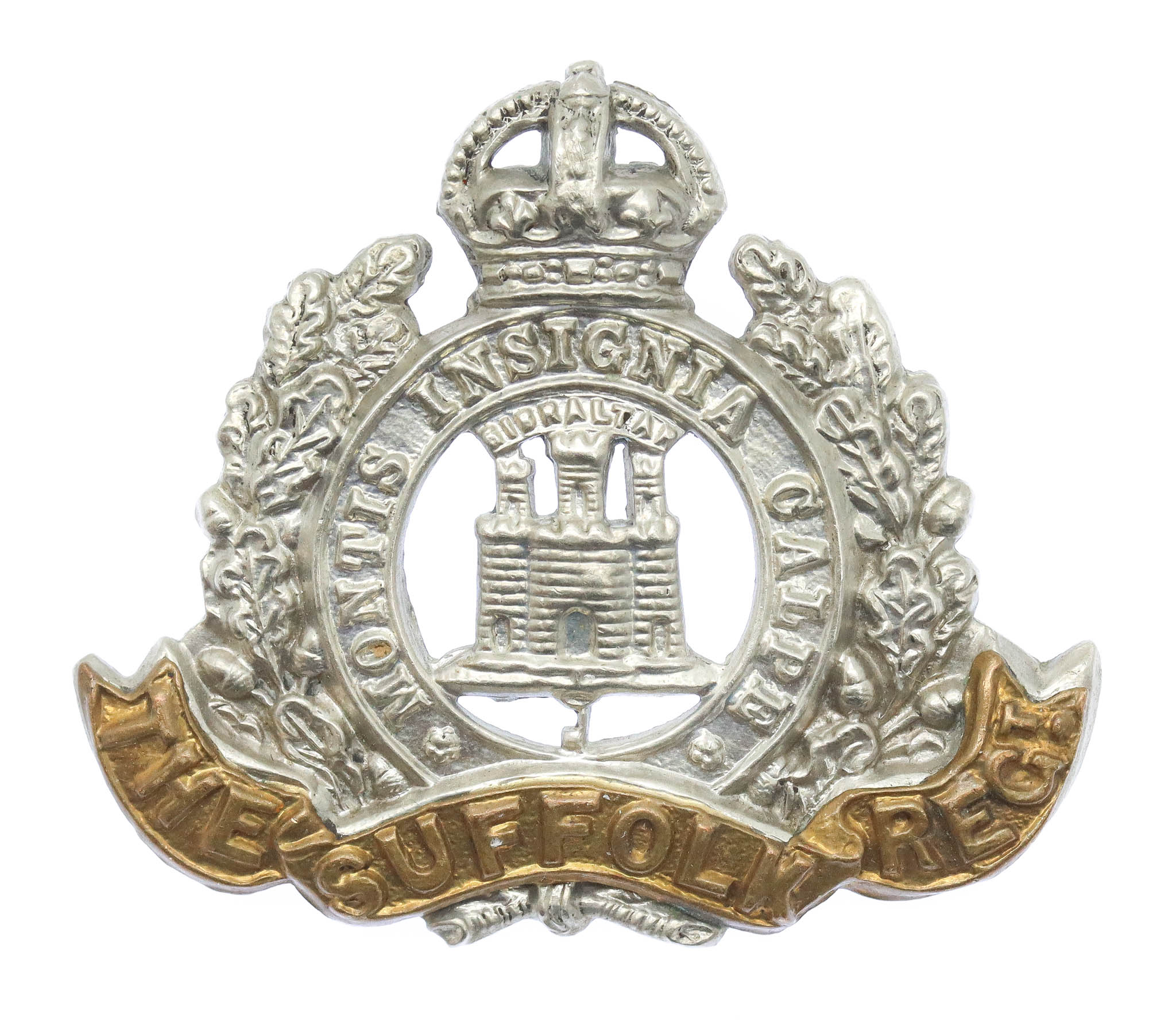 Edward VII Suffolk Regiment Cap Badge