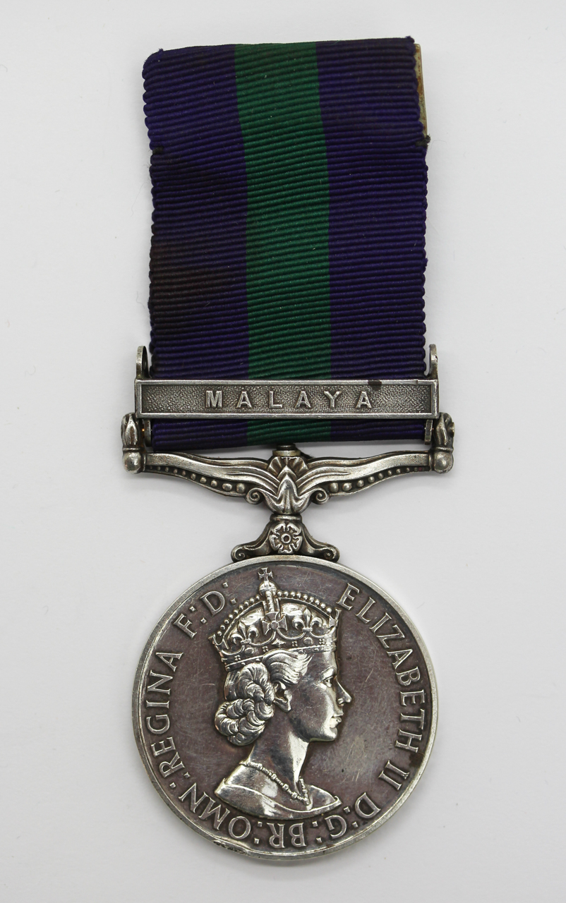 General Service Medal (Clasp - Malaya) - Pte. G.A. Martin, Royal Army Service Corps