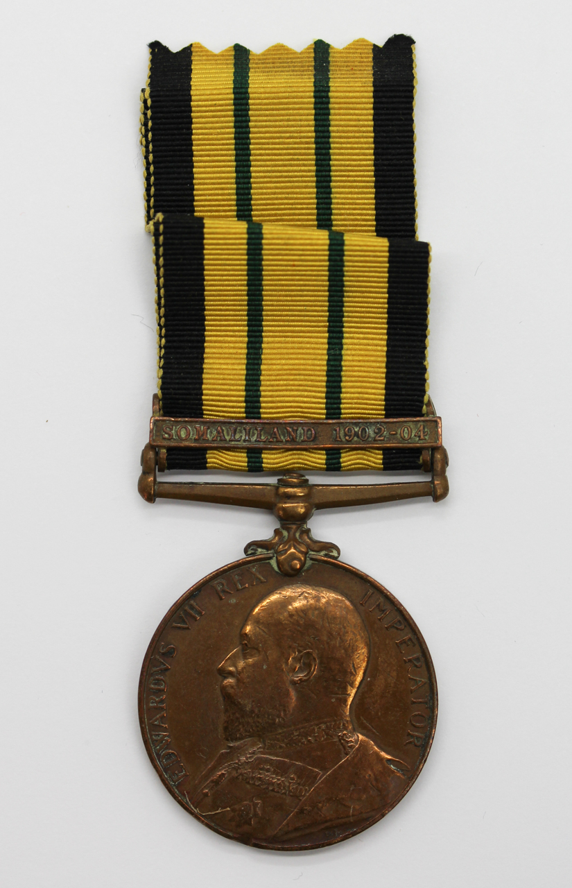Africa General Service Medal (Bronze) (Clasp - Somaliland 1902-04) - Dly. Br. Shionath Ganga, 65th Native Field Hospital